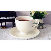 Haonai высококачественная кофейная чашка и блюдце из костяного фарфора